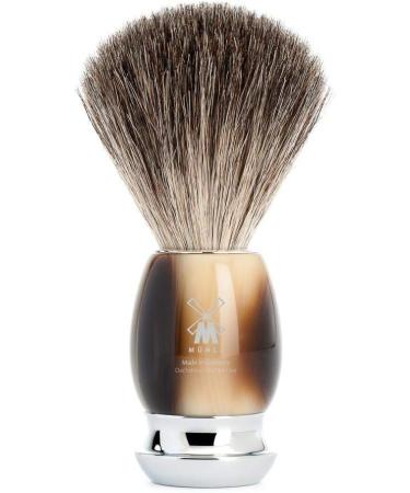 M HLE Vivo Series Shaving Set | Pure Badger Hair & Gillette Blade Compatible | Luxurious Horn Brown Resin - Buy Online on GoSupps.com