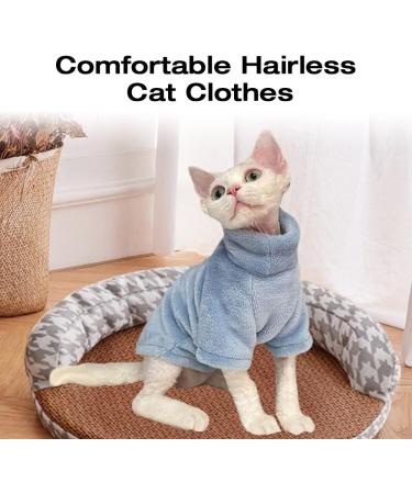 NAVESO Cats Vest Turtleneck Sweater Sphinx Hairless Cat Clothes Kittens Winter Clothes Two-Legged Pet Turtleneck Sweater and Vest for Sphynx Hairless Cat Chihuahua Bulldogs (Blue) L - Buy Online on GoSupps.com