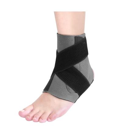 ANGGREK Ankle Guard Grey Ankle Guard with PE Pressure Plate (Foot Guard) One Size (Two Packs)