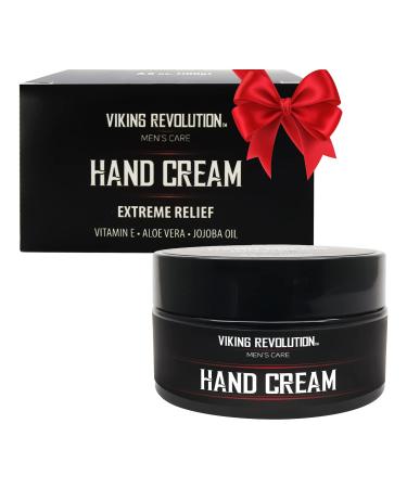 Viking Revolution Men's Hand Cream for Dry Cracked Hands Repair - Aloe Vera Moisturizer with Vitamin E (3.5oz) - Buy Online on GoSupps.com