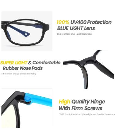 Children's Prescription Glasses Frame - Anti Blue Light Clear Lens for Boys & Girls - Color 1 - Buy Online on GoSupps.com