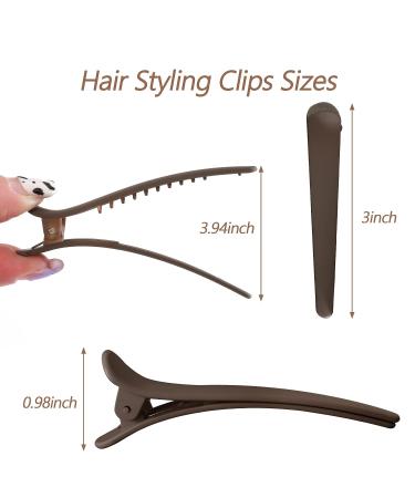 24 PCS Duck Billed Hair Clips for Styling - Alligator Clips for Women, Girls, Thick and Thin Hair - No Crease Barrettes for Salon, Makeup, Volume Cutting - Buy Online on GoSupps.com