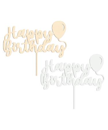 Alsino Personal Cake Topper Sustainable Wooden Decor for Weddings Birthdays Baptisms & More | LA-65 Happy Birthday Balloon - Buy Online on GoSupps.com