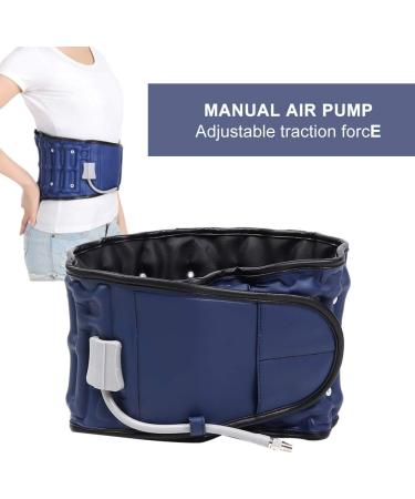 Adjustable Inflatable Waist Traction Belt - Back Support & Pain Relief - Lumbar Spine Protection (Blue) - Buy Online on GoSupps.com