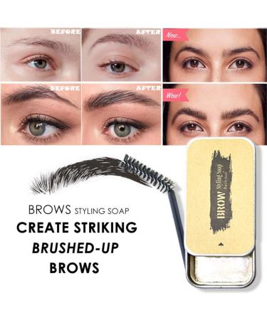 3D Eyebrow Soap with Brush | Waterproof Long-Lasting Eyebrow Gel | Romantic Bear Makeup - Buy Online on GoSupps.com
