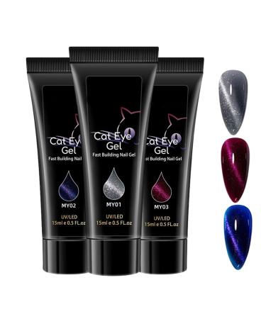 Builder Gel for Nails | 3 Colors with Shine and Strengthening | Nail Gel - Manicure with Polish