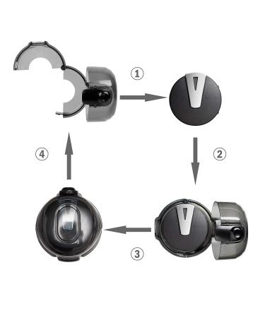 Mum & Cub 5 Pack Stove Knob Covers  Universal Kitchen Stove Knob Cover Comes with 1 Oven Lock  Gas Stove Knob Protection Locks for Child Baby Kids Safety  Black - Buy Online on GoSupps.com