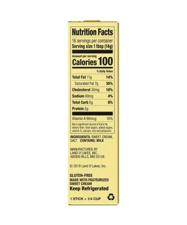 Land O Lakes Quarter Salted Butter - 8 oz (12 ct) | Fresh Dairy Product - Buy Online on GoSupps.com