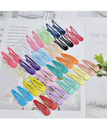 40 Pcs Metal Snap Hair Clips Candy Color 2 Inch Non Slip Kids Barrettes Girls' Hair Accessories - Buy Online on GoSupps.com