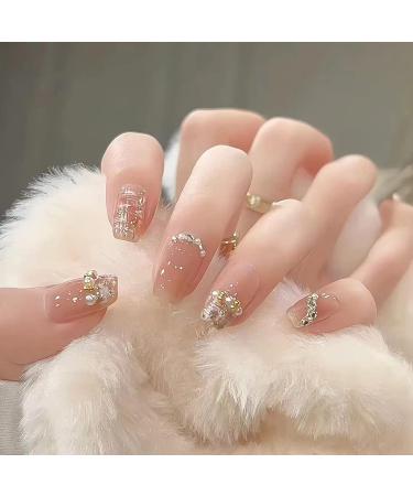 FEIlei Mini Beads Nail Charms Nail Gems Gold Silver Nail Art Studs Nail Art Decorations - Buy Online on GoSupps.com