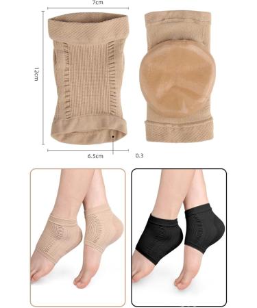 Wambere 3 Pairs Gel Heel Socks Silicone Moisturising Socks Open Toe Socks Spa Socks Foot Care Socks Foot Protectors for Dry Cracked Heels Suitable for All Day Skin Colour Skin-coloured - Buy Online on GoSupps.com