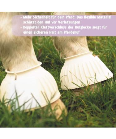 Hoof Bells for Horses & Ponies - Rubber Jumping Bells S-XXL | Durable Hoof Protection for Riding Grounds & Pasture (XL White) - Buy Online on GoSupps.com