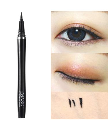Wismee Waterproof Eyebrow Pencil & Black Liquid Eyeliner Set - Long Lasting & Anti-Smudge Cosmetic Kit for Women - Gray - Buy Online on GoSupps.com