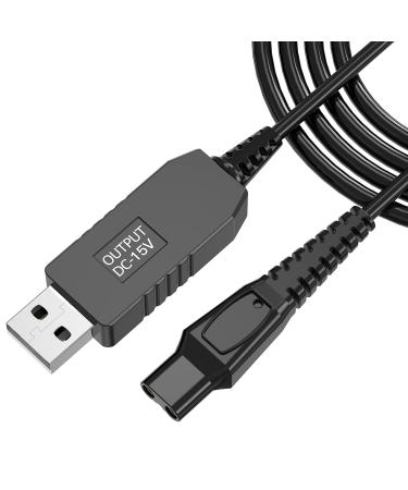 15V Charger Cable for Philips Series 3000 5000 Ancable USB Charging Cable for Philips 3000 5000 7000 Series Norelco HQ8505 mg7750 mg7790 Electric Shaver Razor Aquatec Arcitec Multigroom Beard Trimmer