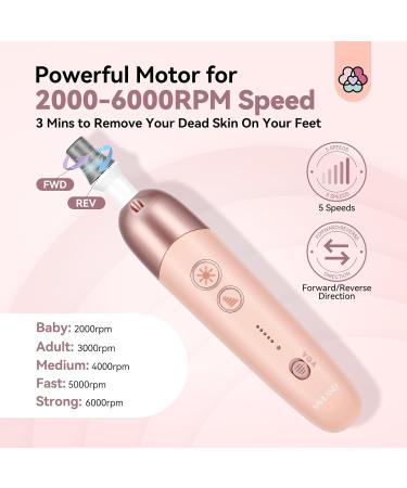 Saviland Pedicure Nail Drill Kit: 5 Speeds Modes Electric Manicure Drill LED Lighting Complete Nail Drill Bits Electric File Nail Art Dead Skin Calluses Nail Art Removal Starter DIY Home Salon-Effect - Buy Online on GoSupps.com