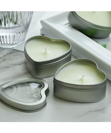 DEYBBY Jasmine Scented Soy Wax Tealight Candles - Heart-Shaped Aromatherapy Gifts for Women (Pack of 6 - Buy Online on GoSupps.com