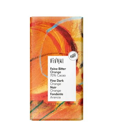 Vivani Vivani - Dark Orange Chocolate 70% Cocoa - 100g - Pack of 10