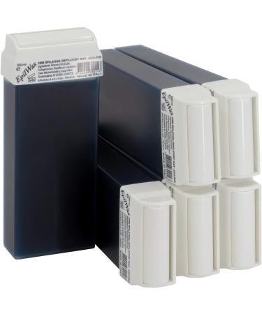 Epilwax Complete Hair Removal Waxing Kit with Modular Base - 6 Azulene Wax Cartridges, Roll-On Heater, 100 Strips & Waxing Oil - Buy Online on GoSupps.com