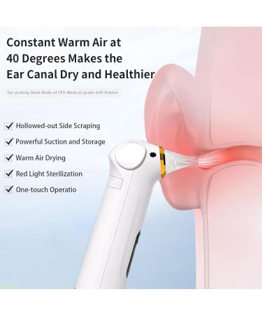 Multi-functional Electric Ear Wax Removal Tool | Ear Cleaning Kit for Adults & Children | Drying Ear Canal & Massaging Ear (White - Buy Online on GoSupps.com