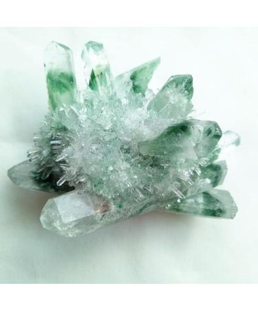 257g Green Ghost Cluster Crystal Stone Clear Quartz Crystal Cluster Natural Specter Quartz Cluster Specimen - Stones - Full of Texture - Buy Online on GoSupps.com