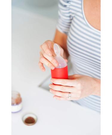 Boon Squirt Silicone Baby Food Spoon - Orange | Easy Food Dispensing for Babies - Buy Online on GoSupps.com