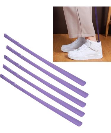 Comfortable Long Handle Shoe Puller Tool | 5-Part Non-Slip Shoe Aid for Seniors | Extra Long Purple Handle - Buy Online on GoSupps.com