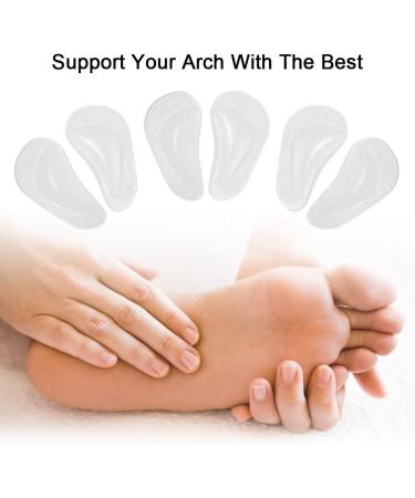 Dr. Foot Gel Arch Inserts - 3 Pairs for Flat Feet & Plantar Fasciitis Relief - Buy Online on GoSupps.com
