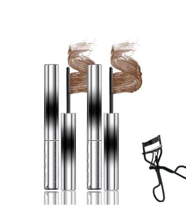 Iron Wand Mascara Metal Wand Mascara Metal Rod Mascara Iron Wand Mascara Metal Wand Mascara (Brown)