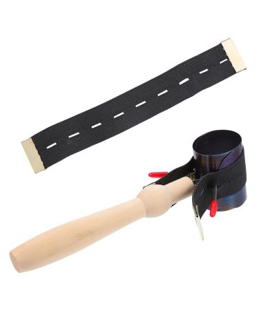 LIXBD 1 Set Stick Burner Holder Handheld Roll Strips Mugwort Moxibustion Box Burn Tool Portable Acupuncture Akupoint Massager For Nacks Shoulder Knee Black 1 (size: 19.3 x 5.2 cm)