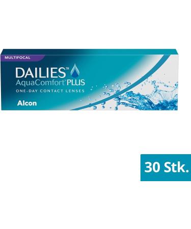 Buy Dailies AquaComfort Plus Multifocal Daily Lenses - 30 Pack | Soft Contact Lenses | BC 8.7 mm | DIA 14.0 mm | +3.0 Diopters | International Shipping - Buy Online on GoSupps.com