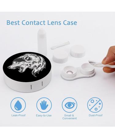Howing Wolf Portable Contact Lens Case with Mirror | Travel-Friendly Contact Lens Box for International Shipping - Buy Online on GoSupps.com