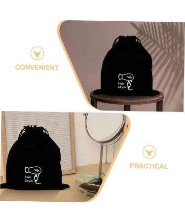 Baluue 2pcs Velvet Bag Hair Dryer Bag Hair Curler Travel Bag Hair Dryer Travel Pouch Hair Tools Travel Bag Travel Makeup Bag Travel Bag for Blow Dryer and Hair Tools Blow Dryer Bag 30.00X26.00X0.50CM Black - Buy Online on GoSupps.com