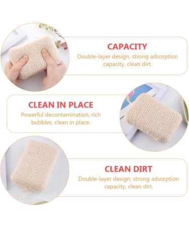 4pcs Honeycomb Bath Scrubber Exfoliating Mesh Sponges - Spa Beige Loofahs for Shower & Body Wash - Buy Online on GoSupps.com