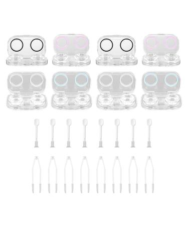 SESESFoufu 1 sentence 8st glasses case contact lens container glasses Storage box storage container for contact lenses Storage portable holder for eye care sets objective boxes invisible