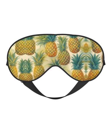 Pineapple Soft Eye Mask Women's Breathable Eye Band Perfect for Travel and Relaxation