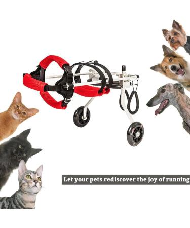 Adjustable Dog Wheelchair 2 Wheel Pet Wheelchair Assist Small Pets with Paralyzed Hind Limbs to Recover Their Mobility Easy Assemble & Light Weight (Size : M) Medium - Buy Online on GoSupps.com