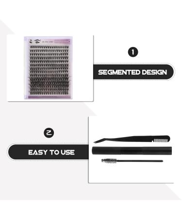 FRCOLOR DIY Eyelash Kits - Individual Lash Clusters & Tools | Curved Tweezers Glue Remover & Brush for Self Application - Buy Online on GoSupps.com