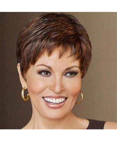 Jier Short Brown Wigs for Women | Curly Real Hair Wig - Stylish & Generous Fit - Buy Online on GoSupps.com