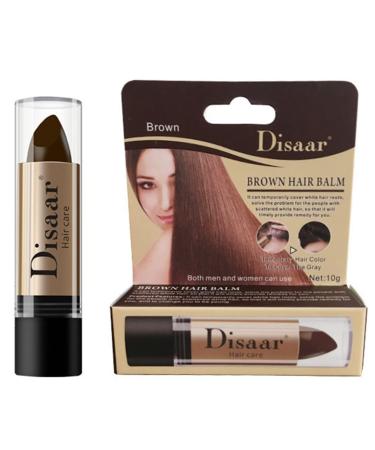 DISAAR BEAUTY Disaar Beauty Hair Care Balm Hide White Grizzle Hair Color Lipstick 10G (BROWN)