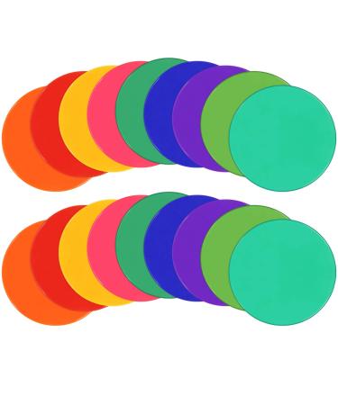 TuXHui Spot Markers 9inch 10inch 18pcs Rubber Agility Dots Flat Cones Non Slip Sports Dots Floor Spots Agility Markers for Kids Soccer Football Basketball Speed Agility Training, Classroom Activities 9 Inch