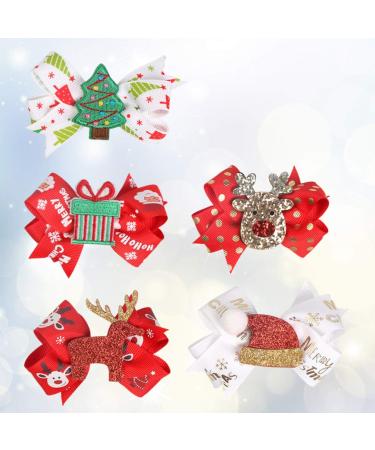 Minkissy 5pcs Christmas Hair Clips - Sequin Santa Hat & Moose Barrettes | Perfect Holiday Hair Accessories & Gifts - Buy Online on GoSupps.com