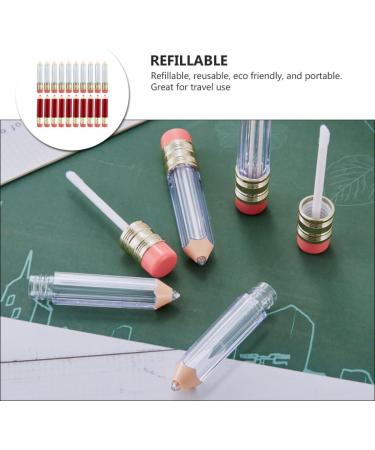 Lot de 20 Tubes Tubes de Gloss L vres L vres Vides en Plastique Transparent et Rouge Mini Format Crayon Rechargeable pour DIY Flacons Rechargeables et Gloss - Buy Online on GoSupps.com