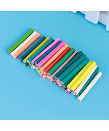 50pcs Soft Ceramics Nail Art Stickers 3D Colorful Manicure Sticks for DIY Decoration 5 x 50 mm (Fruit Style) - Buy Online on GoSupps.com