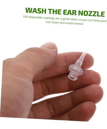 100pcs Ear Cleaning Nozzle & Replacement Tips for Ear Washer | PVC Disposable Ear Wax Remover Accessories - Buy Online on GoSupps.com