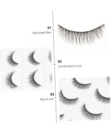 minkissy 15 Pairs Short False Eyelashes Reusable Eyelashes False Eyelashes Wispy Eyelashes Fake Cosmetic Eyelashes Lashes Stage Eyelash Artificial Fiber Manual Accessories 3d - Buy Online on GoSupps.com
