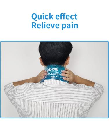 Gel Ice Packs for Injuries - Reusable Hot Cold Pack for Head Neck Knee Elbow Wrist Foot Pain Relief - Flexible Cold Pack for Breast Surgery Strain Migraine - 2 Pack - Buy Online on GoSupps.com