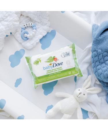 Baby Dove Baby Wipes for Sensitive Skin with 100% Plant-Based Fibers Hypoallergenic 63 Wipes 12 Pack - Buy Online on GoSupps.com