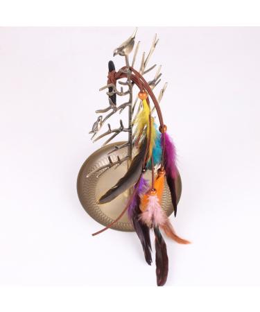 Fodattm Handmade Boho Hippie Hair Bands for Girls & Women - 3 Pack Elastic Ponytail Holders & Feather Hair Accessories - Buy Online on GoSupps.com