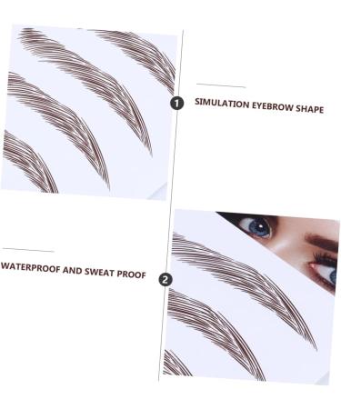 Baluue 12 Pcs Eyebrow Stickers Peel off Brow Imitation Eyebrows Brown Water Transfer Paper with Soy Ink 21x15cmx3pcs Brown 1x3pcs - Buy Online on GoSupps.com