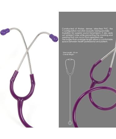 Buy Acoustic Stethoscope for Doctors & Medical Students - Lightweight Flexible Soft Ear Knobs - Purple | International Shipping Available - Buy Online on GoSupps.com